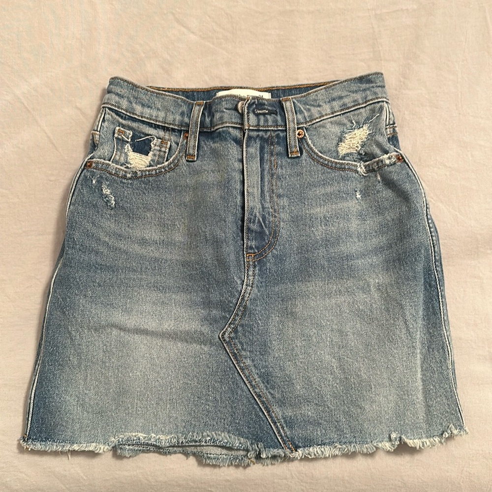Blue Denim Mini Skirt